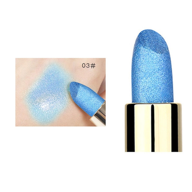 Multicolor Holographic Mermaid Glitter Lipstick Shiny Metallic Lipsticks Waterproof Long Lasting Gold Lip Stick Makeup Cosmetic