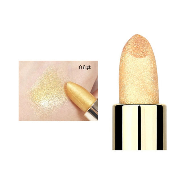 Multicolor Holographic Mermaid Glitter Lipstick Shiny Metallic Lipsticks Waterproof Long Lasting Gold Lip Stick Makeup Cosmetic