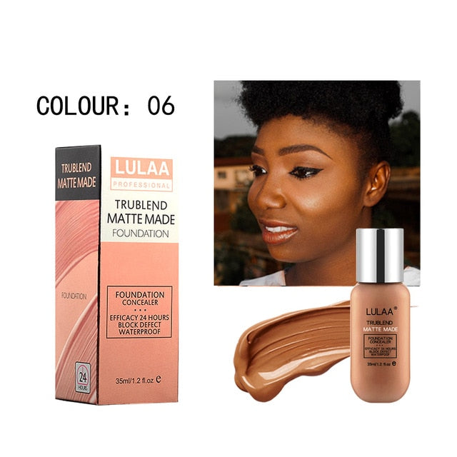 LULAA Makeup Foundation Liquid Long-lasting Full Coverage Face Concealer Base Matte Cushion Foundation Cosmetic BB CC Cream