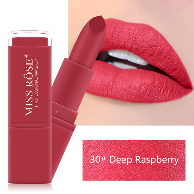 MISS ROSE RED Lipstick Matte Long Lasting  Brand Makeup Nude Lipstick  Best Selling  Christmas Makeup Cosmetic Gift for Women