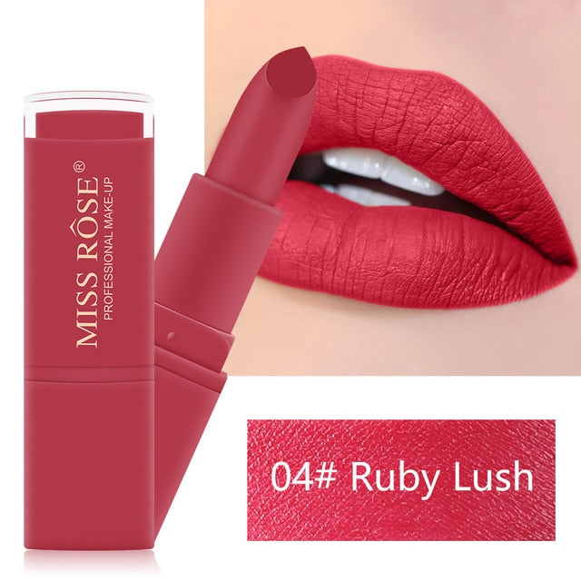 MISS ROSE RED Lipstick Matte Long Lasting  Brand Makeup Nude Lipstick  Best Selling  Christmas Makeup Cosmetic Gift for Women