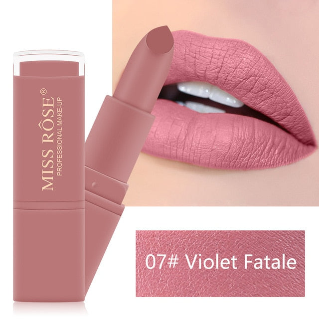 MISS ROSE RED Lipstick Matte Long Lasting  Brand Makeup Nude Lipstick  Best Selling  Christmas Makeup Cosmetic Gift for Women