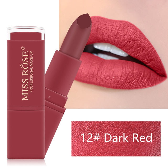 MISS ROSE RED Lipstick Matte Long Lasting  Brand Makeup Nude Lipstick  Best Selling  Christmas Makeup Cosmetic Gift for Women