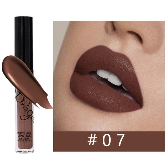 Nude Matte Lip Gloss Makeup Waterproof Velvet Liquid Lipstick Lips Cosmetics Long-lasting Lip Stick Cream Make up Tint Lipgloss