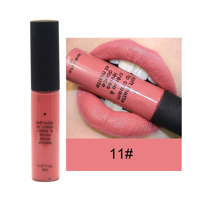 Nude Matte Lip Gloss Makeup Waterproof Velvet Liquid Lipstick Lips Cosmetics Long-lasting Lip Stick Cream Make up Tint Lipgloss