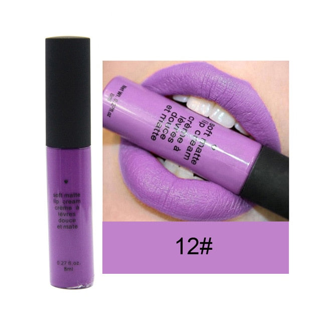 Nude Matte Lip Gloss Makeup Waterproof Velvet Liquid Lipstick Lips Cosmetics Long-lasting Lip Stick Cream Make up Tint Lipgloss