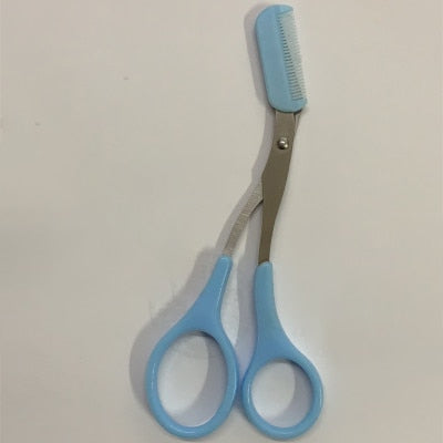 1pcs Eyebrow Trimmer Scissors With Comb Hair Removal Shears Comb Grooming Cosmetic Eyebrow trimming Tools Makeup Accessories