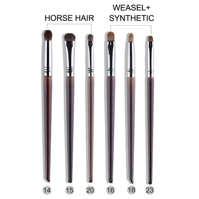 OVW Cosmetic 2/6 pcs Goat Hair Makeup Eye Shadow Brush Set Tool Ultra Soft Make Up Tapered Blender Diffuse Kit Cut Crease Brush