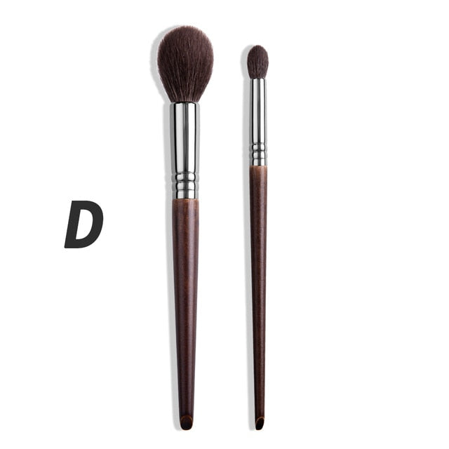 OVW Cosmetic 2/6 pcs Goat Hair Makeup Eye Shadow Brush Set Tool Ultra Soft Make Up Tapered Blender Diffuse Kit Cut Crease Brush