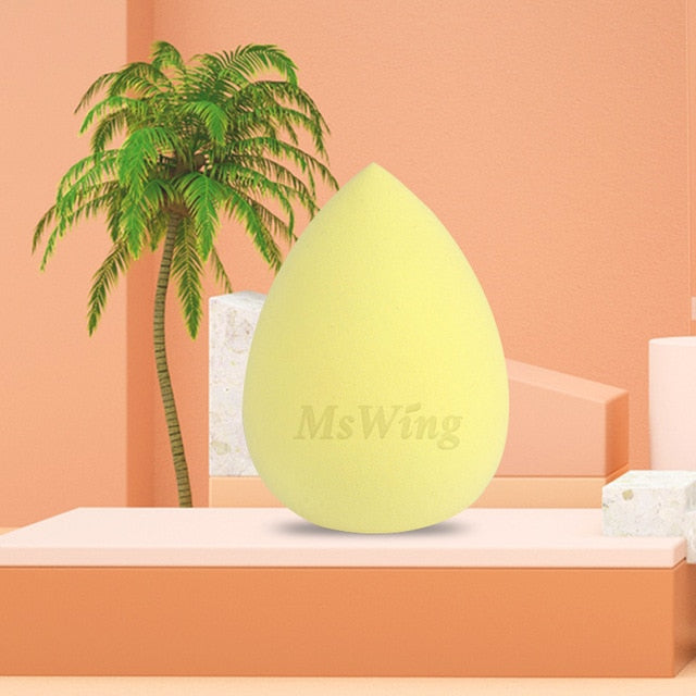 MsWing Makeup Sponge Professional Cosmetic Puff Blending Face Liquid Foundation BB Cream Soft water foundation Sponge for face