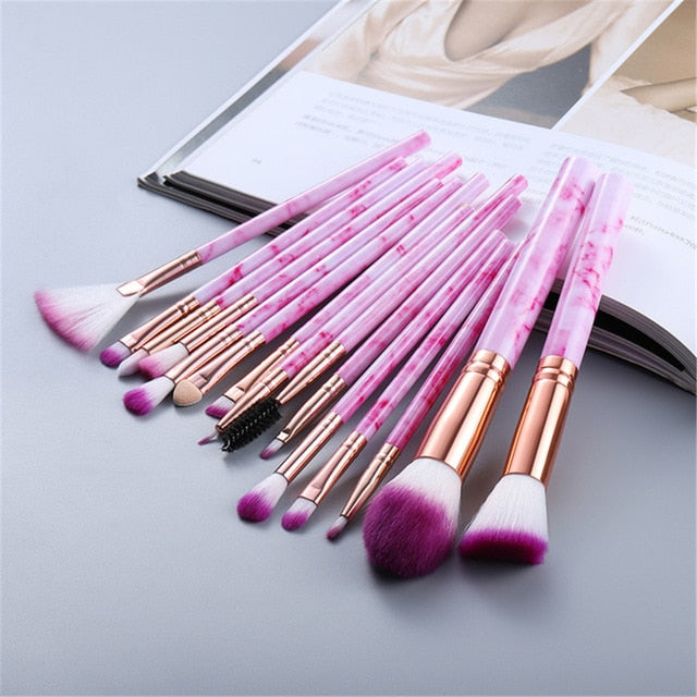 5/10/15pcs Makeup Brushes Sets Highlighter Eye Cosmetic Powder Foundation Eye Shadow Cosmetics Professional Eyebrows Soft Hair