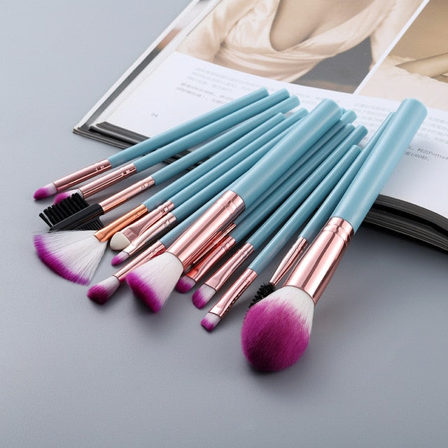 5/10/15pcs Makeup Brushes Sets Highlighter Eye Cosmetic Powder Foundation Eye Shadow Cosmetics Professional Eyebrows Soft Hair